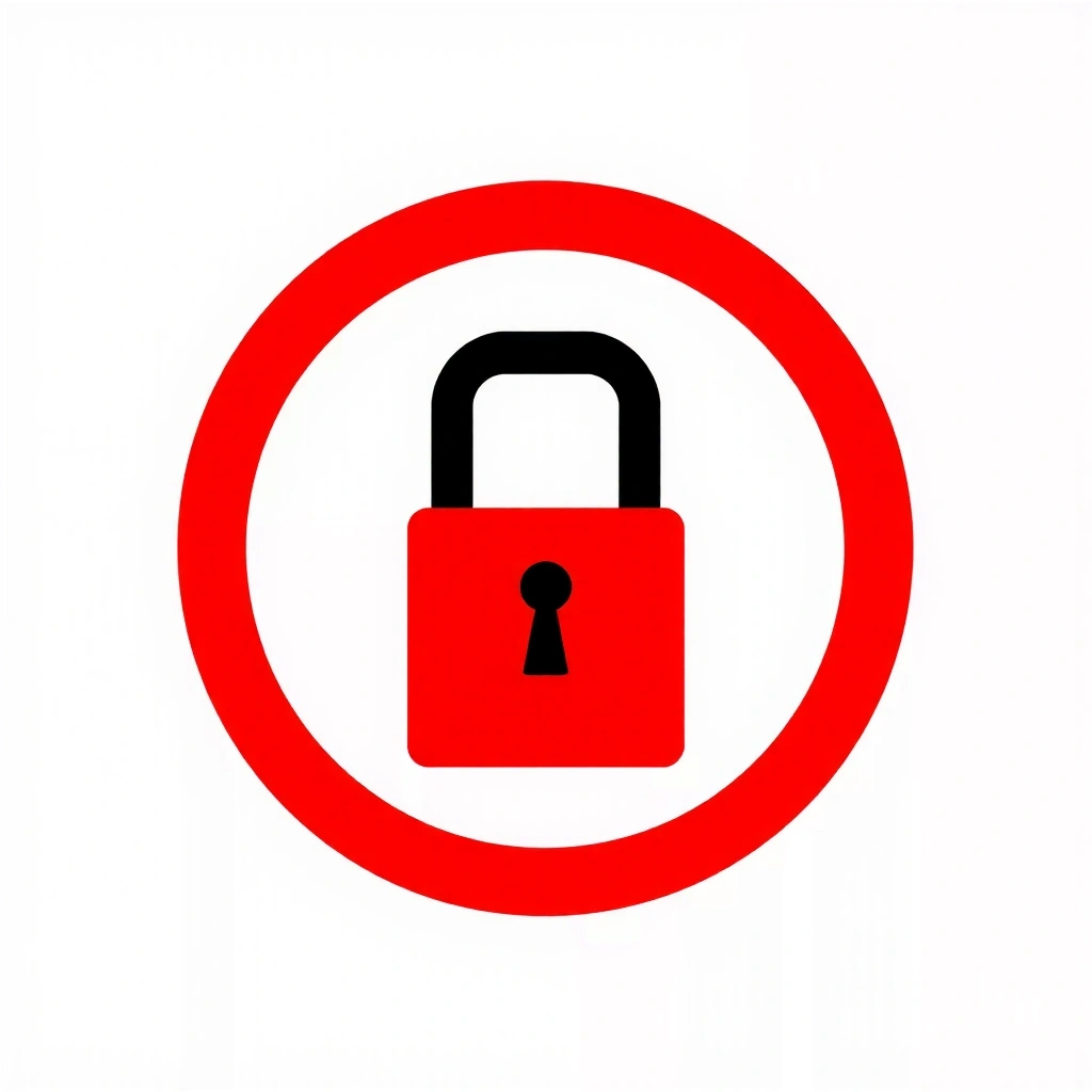 Icon for restriction of processing